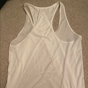 Women's Lululemon White Seamless Racerback Tank Top